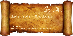 Szántó Magdolna névjegykártya